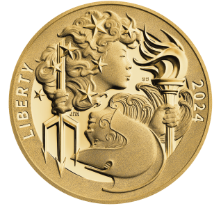 Liberty & Britannia gold coin obverse